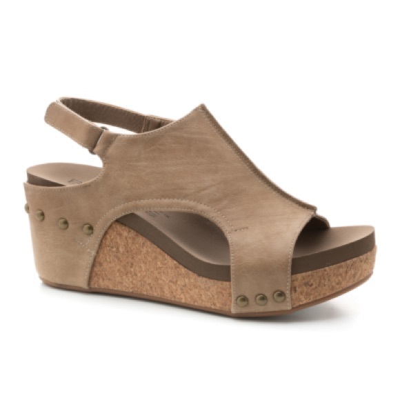 Corkys Shoes - Corkys Women's Carley Wedge Sandal - Taupe size 8